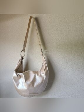 HOBO International Women's Leather Hobo Bag in Light Beige